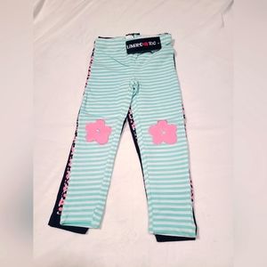 NORDSTROM “LIMITED TOO” GIRLS 3 PACK SZ 4T LEGGINGS FLOWERS